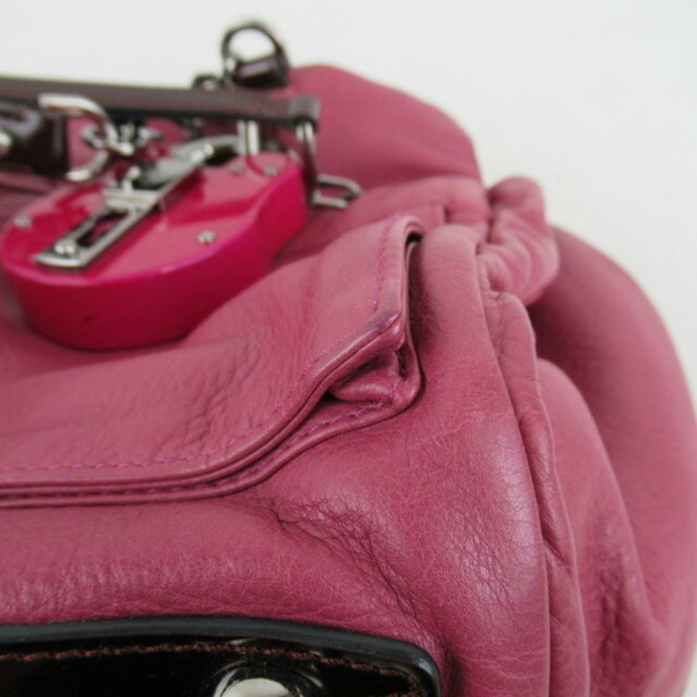 Loewe Boston Bag Leather Pink Handbag - Picture 6 of 10